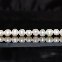 Baroque Cultured Freshwater Pearl Beads, natural, white, 6mm Approx 0.8mm Approx 15 Inch 