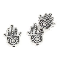 Zinc Alloy Jewelry Beads, Hamsa, antique silver color plated, Islamic jewelry, lead & cadmium free Approx 1mm, Approx 