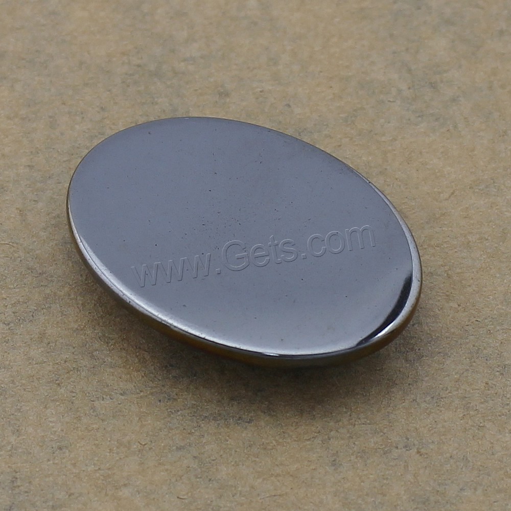 Non Magnetic Hematite Cabochon, Flat Oval, plated, different size for choice & flat back, more colors for choice, Sold By PC