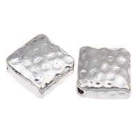 Zinc Alloy Jewelry Beads, Rhombus, plated, hammered lead & cadmium free Approx 1mm 
