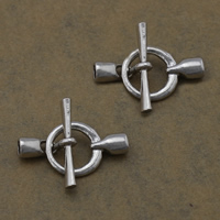Brass Toggle Clasp, plated, with end cap & single-strand Approx 5mm,4.5mm 