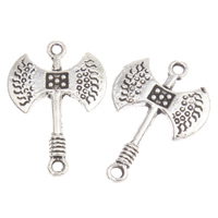 Zinc Alloy Charm Connector, Axe, antique silver color plated, 1/1 loop, lead & cadmium free Approx 1mm, Approx 