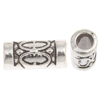 Zinc Alloy Tube Beads, antique silver color plated, lead & cadmium free Approx 3mm 