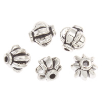 Zinc Alloy Corrugated Beads, Lantern, antique silver color plated, lead & cadmium free, 8mm Approx 1mm, Approx 