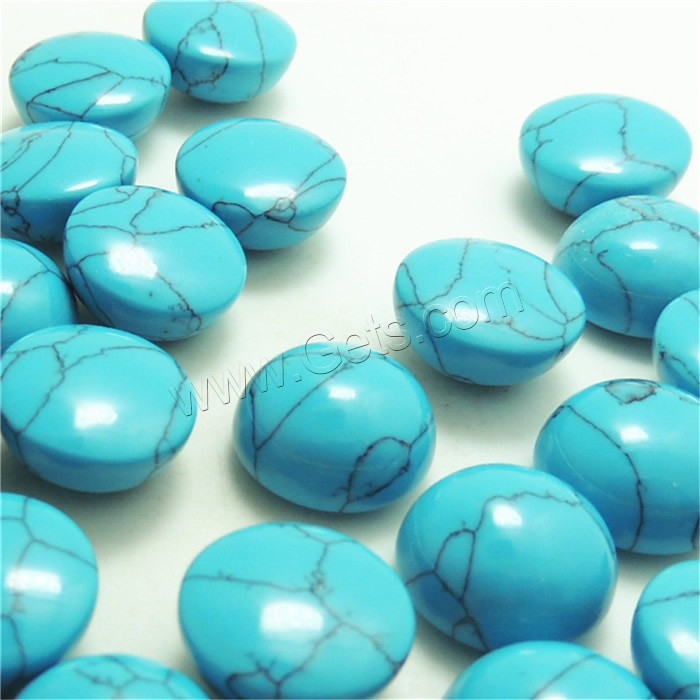 Synthetic Turquoise Cabochon, Flat Round, different size for choice, blue, Sold By PC