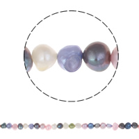 Perles nacres baroques de culture d'eau douce , perle d'eau douce cultivée, naturel, multicolore, grade A, 5.5-6mm Environ 0.8mm .4 pouce, Vendu par brin