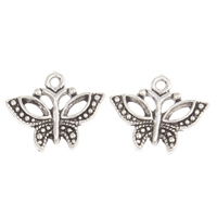 Zinc Alloy Animal Pendants, Butterfly, antique silver color plated, lead & cadmium free Approx 2mm, Approx 