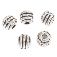 Zinc Alloy Jewelry Beads, Round, antique silver color plated, lead & cadmium free, 5mm Approx 1mm, Approx 
