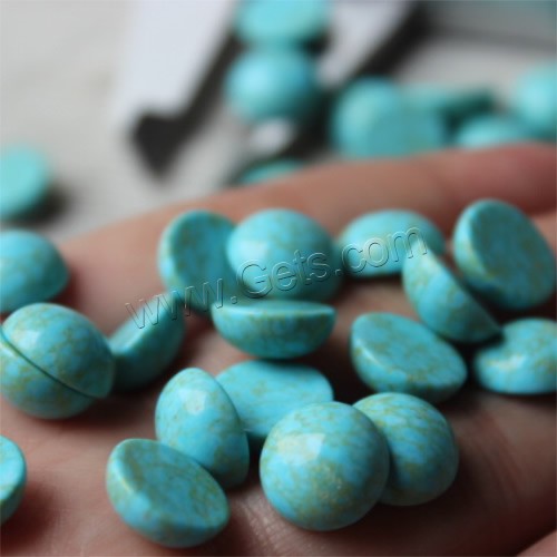 Natural Turquoise Cabochon, Flat Round, different size for choice & flat back, turquoise blue, Sold By PC