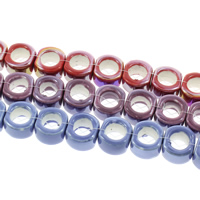 Glasierte Porzellan Perlen, glaciert, keine, 22x12x8mm, Bohrung:ca. 11mm, verkauft von PC