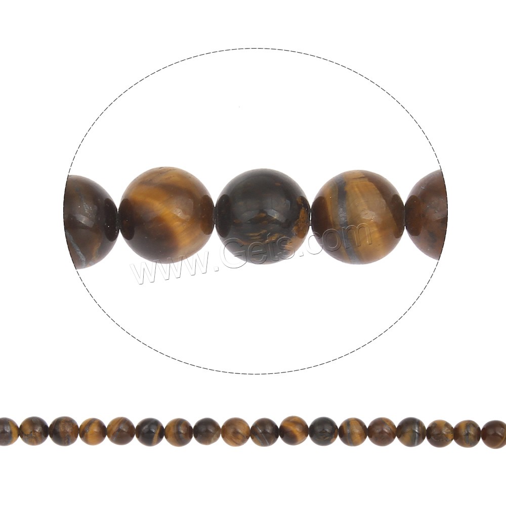 Tiger Eye Beads, Round, synthetic, different size for choice, Hole:Approx 1mm, Length:Approx 15.5 Inch, Sold By Strand