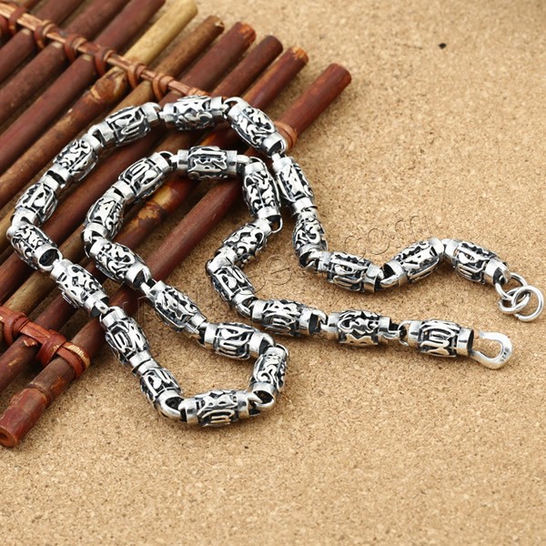 Collar de plata de Tailandia, longitud diferente para la opción & cadena de la barra, 8mm, Vendido por Sarta