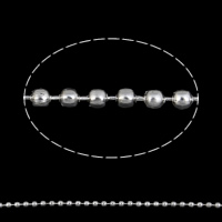 Iron Ball Chain, plated lead & cadmium free, 2.4mm 