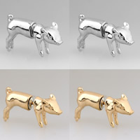 Zinc Alloy Split Earring, stainless steel post pin, Pig, plated nickel, lead & cadmium free 