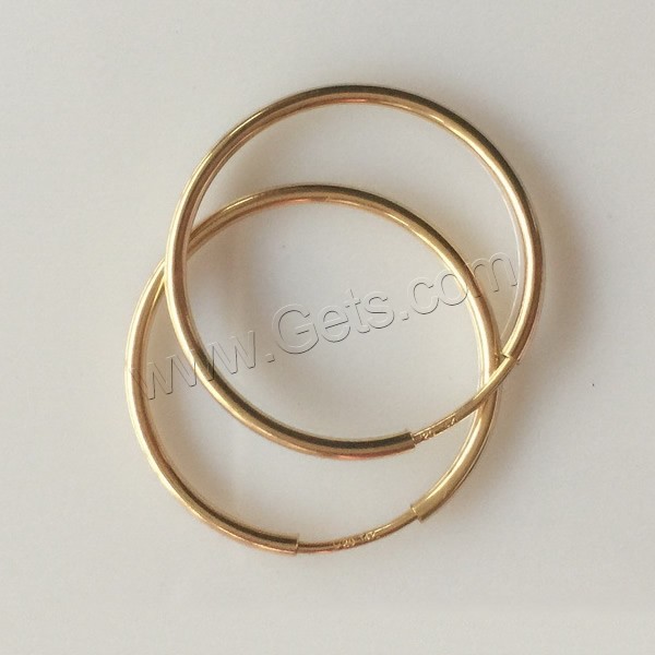 Gold Filled Hoop Earring Components, 14K gold-filled & different size for choice, Sold By Pair