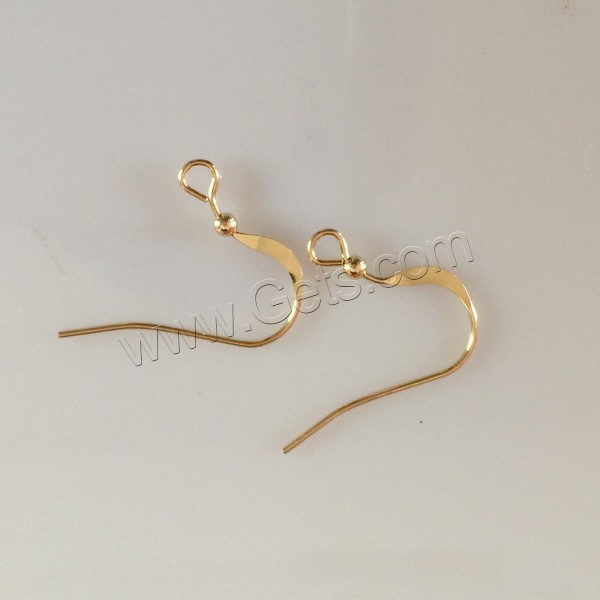 Gancho de alambre de oreja con oro llenado, Oro-llenado, 14K gold-filled & diverso tamaño para la opción, Vendido por Par