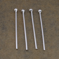 Sterling Silver Headpins, 925 Sterling Silver, plated 0.9mm Inch 