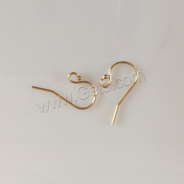 Gold Filled Hook Earwire, 14K gold-filled & different size for choice, 11.5x20mm, Sold By Pair