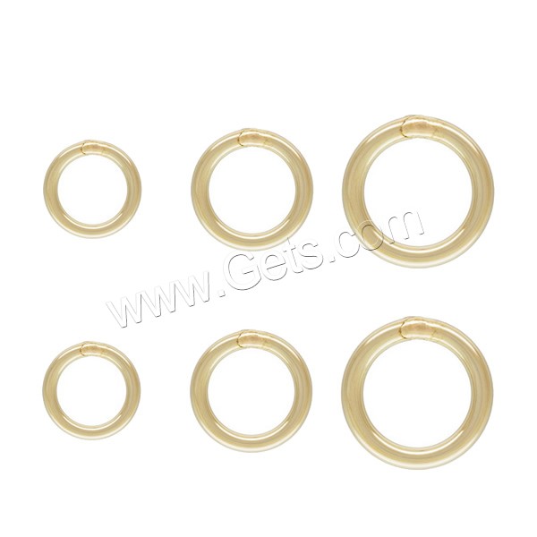 Медно-золото кольцо-закрывашка, Кольцевая форма, 14K золото заполненные & разный размер для выбора, продается PC