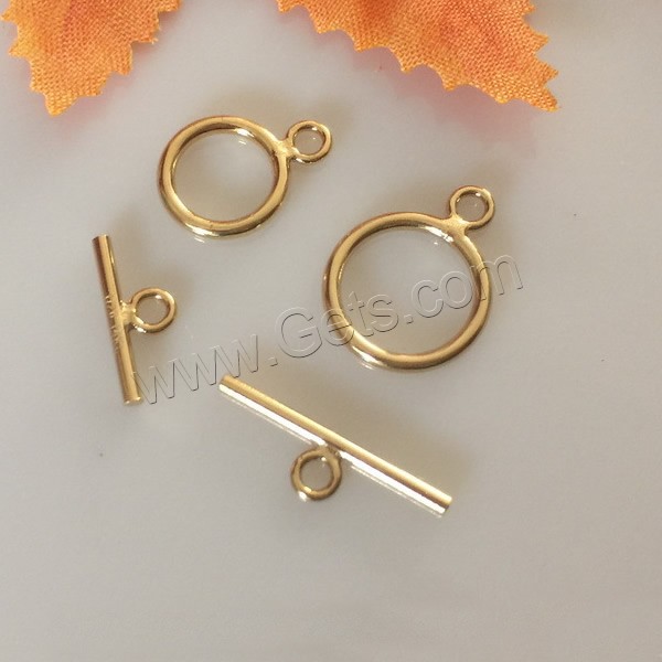 Gold Filled Toggle Clasp, 14K gold-filled & different size for choice, Hole:Approx 2mm, Sold By Set