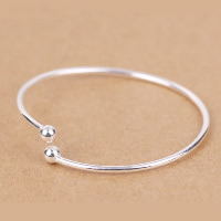 925 Sterling Silver Cuff Bangle, open, 4.50mm, Inner Approx 54mm Approx 6.5 Inch 