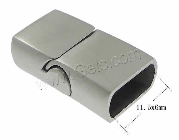 Stainless Steel Magnetic Clasp, Rectangle, Customized, original color, 23x14x8mm, Hole:Approx 11.5x6mm, Sold By PC