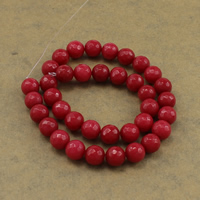 Gefärbte Jade Perlen, gefärbter Marmor, rund, Weitere Größen für Wahl & facettierte, rot, Bohrung:ca. 1mm, Länge:ca. 15 ZollInch, verkauft von Strang