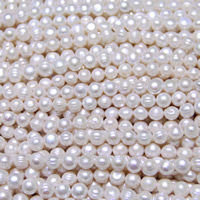 Perlas Patata Freshwater, Perlas cultivadas de agua dulce, natural, Blanco, 11-13mm, agujero:aproximado 0.8mm, longitud:aproximado 15.5 Inch, Vendido por Sarta