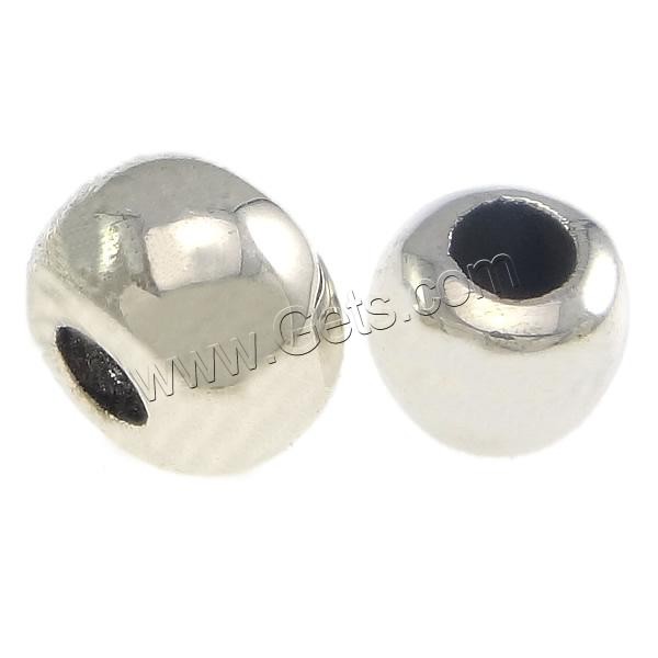 Sterling Silver Beads, 925 Sterling Silver, Rondelle, plated, different size for choice, more colors for choice, Sold By PC