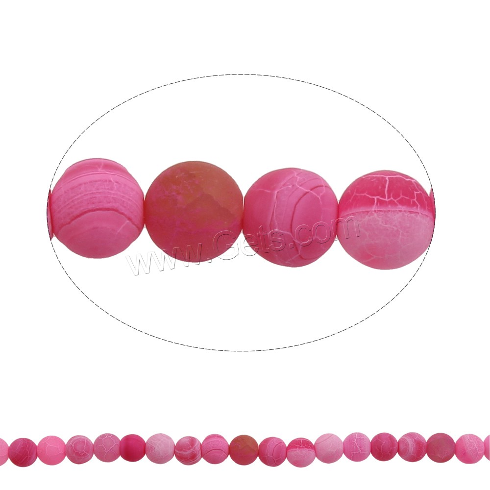 Natural Effloresce Agate Beads, Round, different size for choice, Hole:Approx 1mm, Length:Approx 15.3 Inch, Sold By Strand