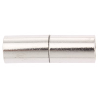 Fermoir magnétique en alliage de zinc, pilier, Placage de couleur platine, sans plomb et cadmium Environ 6mm, Vendu par PC