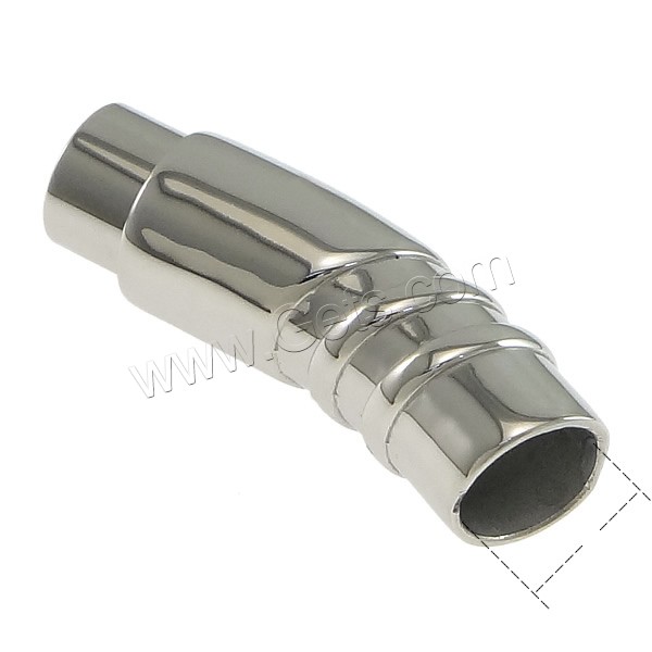 Round Stainless Steel Magnetic Clasp, Tube, plated, different size for choice, more colors for choice, Sold By PC