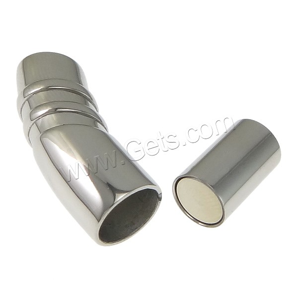 Round Stainless Steel Magnetic Clasp, Tube, plated, different size for choice, more colors for choice, Sold By PC