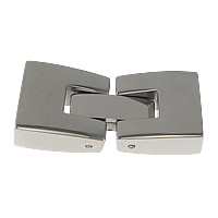 Stainless Steel Fold over Clasp, plated 26.5mm Approx 
