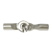 Stainless Steel Interlocking Clasp, plated 46mm Approx 5mm 