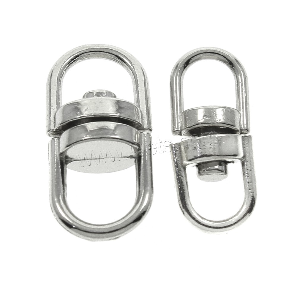 Железо брелок двойное кольцо, Платиновое покрытие платиновым цвет, разный размер для выбора, продается PC