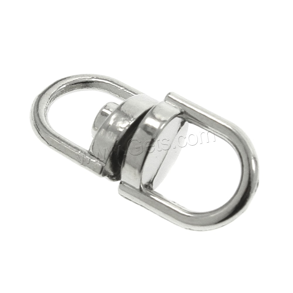 Железо брелок двойное кольцо, Платиновое покрытие платиновым цвет, разный размер для выбора, продается PC