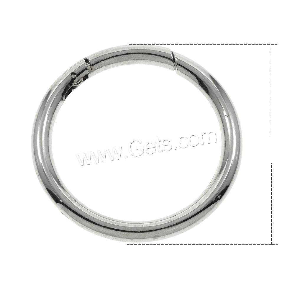 Iron Snap Clasp, platinum color plated, different size for choice, nickel, lead & cadmium free, Sold By PC