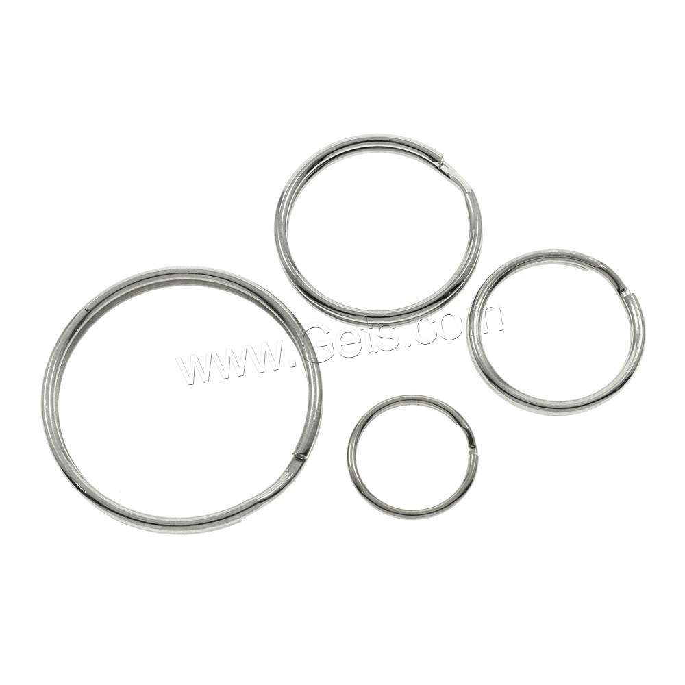 Eisen Schlüssel Split Ring, Platinfarbe platiniert, verschiedene Größen vorhanden, frei von Nickel, Blei & Kadmium, verkauft von Tasche