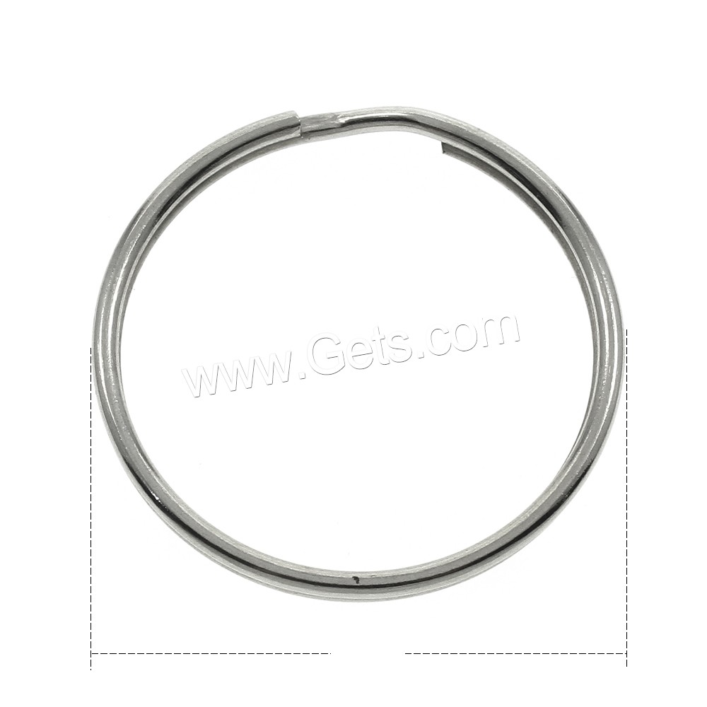 Iron Key Split Ring, platinum color plated, different size for choice, nickel, lead & cadmium free, Sold By Bag
