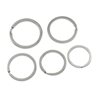 Eisen Schlüssel Split Ring, Platinfarbe platiniert, verschiedene Größen vorhanden, frei von Nickel, Blei & Kadmium, verkauft von Tasche