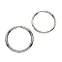 Iron Key Split Ring, platinum color plated nickel, lead & cadmium free 