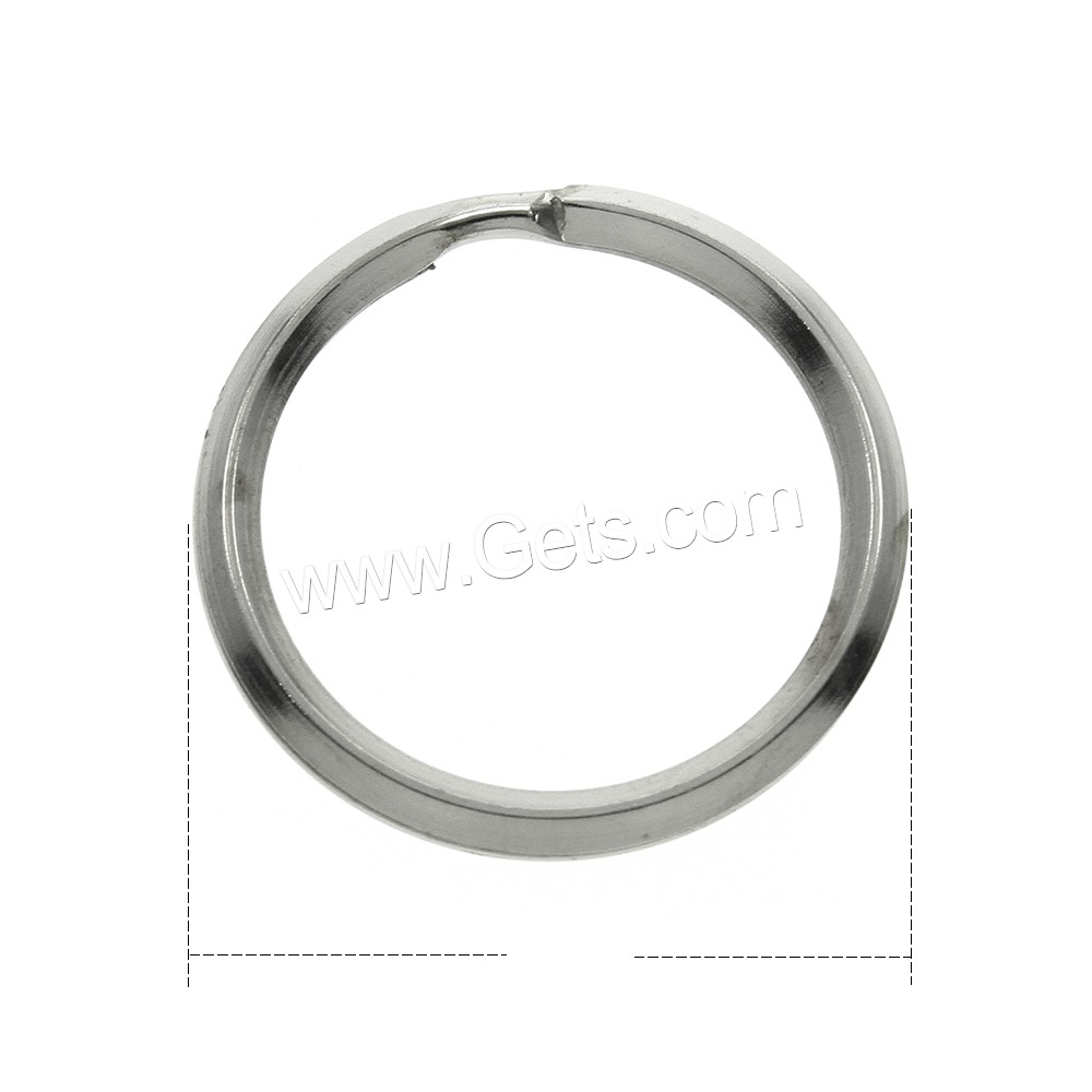 Iron Key Split Ring, platinum color plated, different size for choice, nickel, lead & cadmium free, 10000PCs/Bag, Sold By Bag