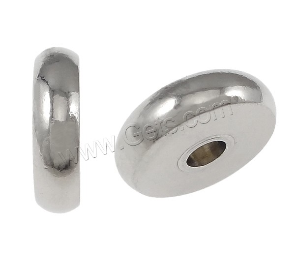Stainless Steel Beads, Flat Round, different size for choice, original color, Sold By PC