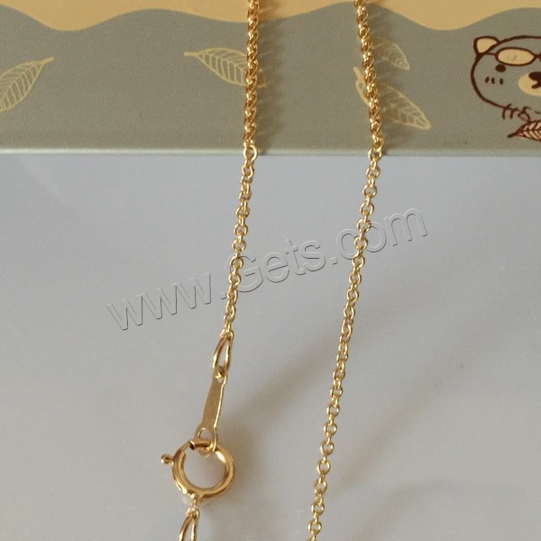 Oro-llenado Cadena para collar, 14K gold-filled & longitud diferente para la opción & cadena oval, 1.1mm, Vendido por Sarta