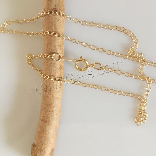 gold-gefüllt Halskette Gliederkette, 14K gefüllt & unterschiedliche Länge der Wahl & Oval-Kette, 1.7mm, verkauft von Strang