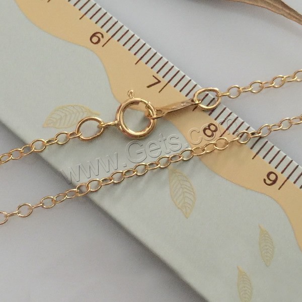 Oro-llenado Cadena para collar, 14K gold-filled & longitud diferente para la opción & cadena oval, 1.7mm, Vendido por Sarta