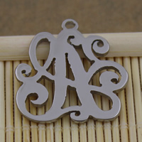 Stainless Steel Letter Pendant, Letter A, original color Approx 2mm 