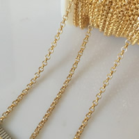 Gold Filled Chain, 14K gold-filled & rolo chain, 2.25mm 