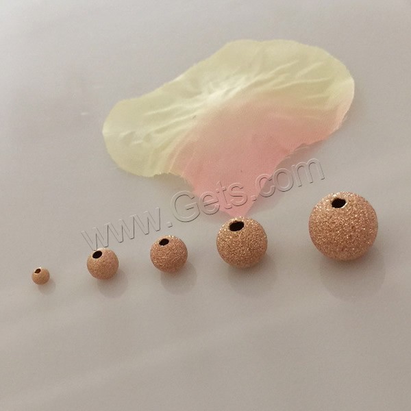 Gold Filled Stardust Beads, Round, 14K rose gold-filled & different size for choice, Sold By PC